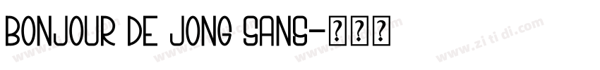 Bonjour De Jong Sans字体转换